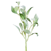 Deres hatású mű fagyöngy ág fehér bogyókkal, 33 cm magas dekoráció a Mistletoe kollekcióból.