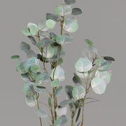 Kéttónusú, zöld színű eukaliptusz ág műnövény.