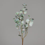 Kéttónusú, zöld színű eukaliptusz ág műnövény.