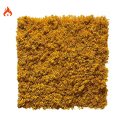 Muscus sárga tűzálló mű rénszarvas moha panel 50x50 cm-es méretben, élethű textúrával.