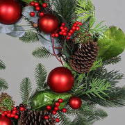 Karácsonyi mű fenyő koszorú mix.