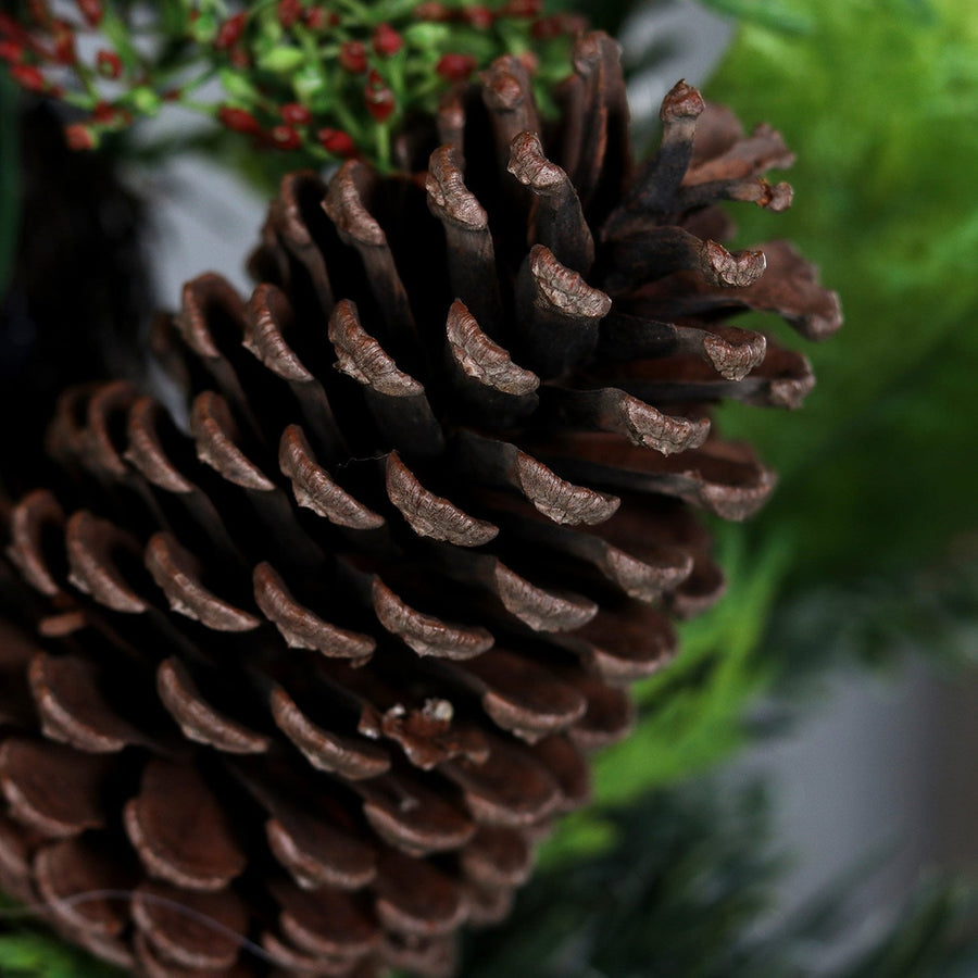 Karácsonyi mű fenyő koszorú mix.