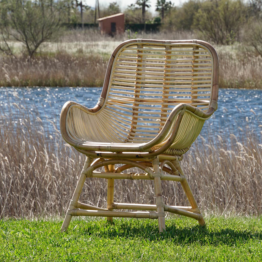 LEORA natúr rattan szék