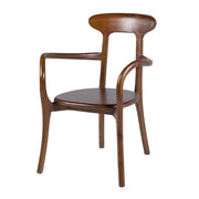 Art Nouveau stílusú, teakfából készült, kézműves design karosszék.