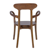 Art Nouveau stílusú, teakfából készült, kézműves design karosszék.