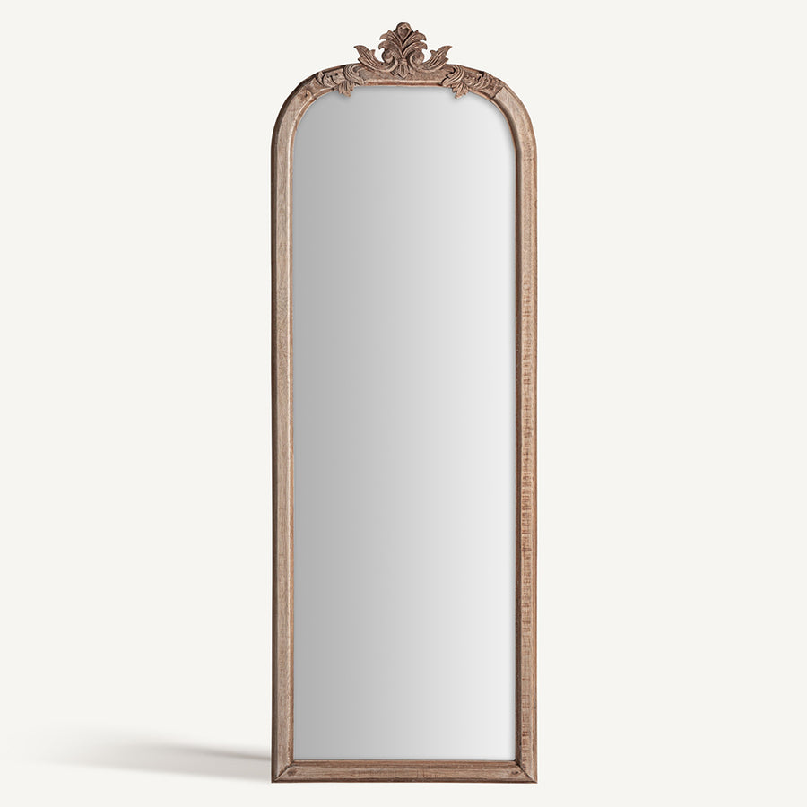 NEKTLI natúr teakfa teljes alakos állótükör 196 cm Vical Home kivitelben