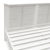 Lamellás ágykeret részlet fehér akácfa bútoron