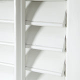 Fehér akácfa lamellás ajtós szekrény New Orleans kollekció 210 cm