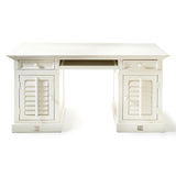 Fehér akácfa íróasztal lamellás ajtókkal New Orleans kollekció