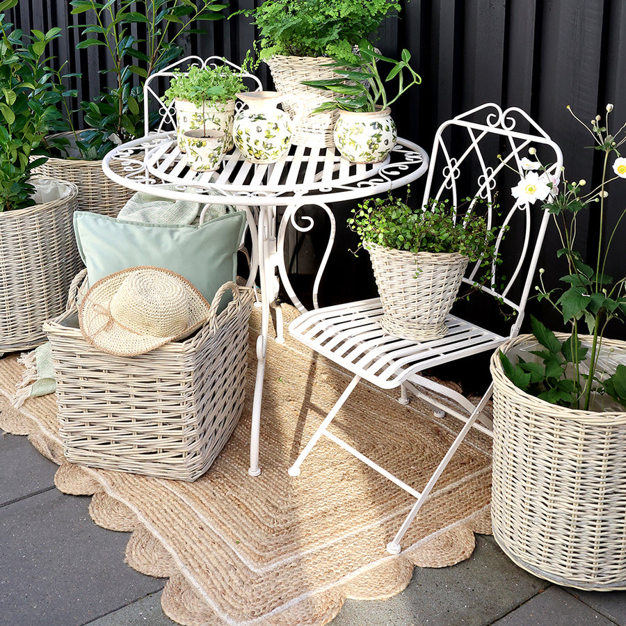 Fonott fűzfa kaspó szett részlet fotó természetes textúrával