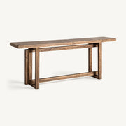 Norvik natúr szilfa konzolasztal 200 cm ferde nézetben