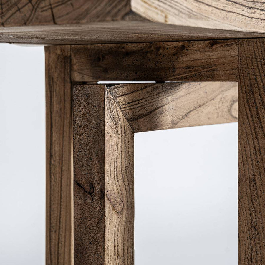 Norvik konzolasztal – lábszerkezet részlet közelről