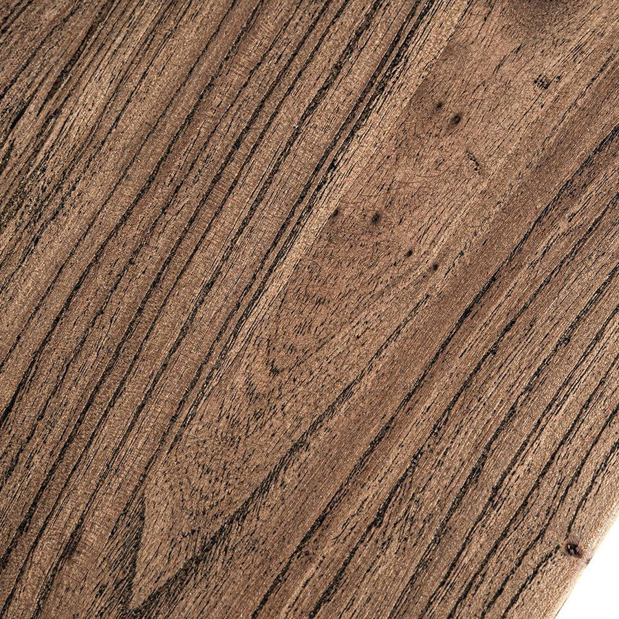 Norvik konzolasztal – natúr szilfa felület közelről