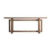 Norvik natúr szilfa konzolasztal 200 cm elölnézetben