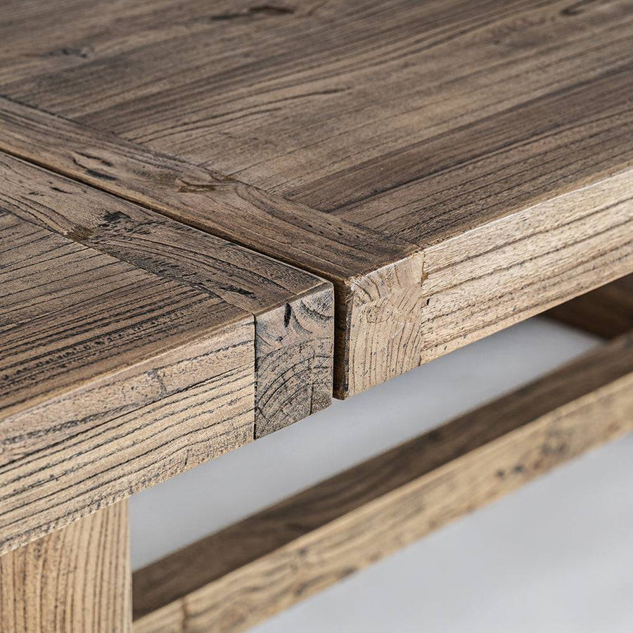 Natúr szilfa Norvik étkezőasztal lapillesztés részlet