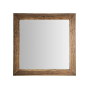 Négyzetes formájú, natúr szilfa keretes, 140 cm-es Norvik falitükör, frontális nézetben.