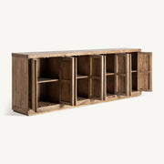 Norvik tálaló – 8 ajtós szilfa szekrény belső polcokkal