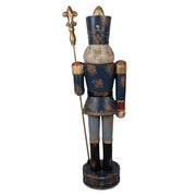 Clayre & Eef vintage kék diótörő figura antikolt felülettel hátulnézetből