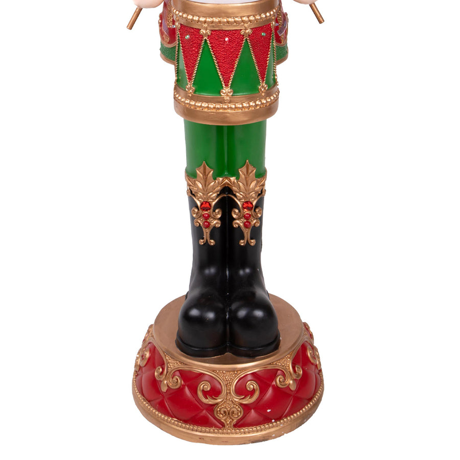 153 cm-es diótörő figura fekete arany csizmával és piros arany talapzattal