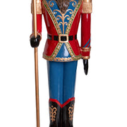 NUTCRACKER diótörő figura piros kék zöld arany díszítésű katonai egyenruhája