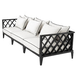 Eichholtz Ocean Club kerti kanapé fekete rácsos vázzal oldalnézet