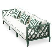 Ocean Club kültéri kanapé zöld alumínium vázzal perspektívából