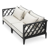 Eichholtz Ocean Club prémium kültéri kanapé Sunbrella párnákkal perspektívában