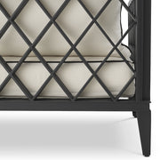 Ocean Club fekete kerti design kanapé geometrikus alumínium oldalpanelek részlet