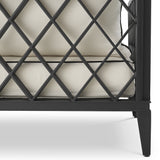 Ocean Club fekete kerti design kanapé geometrikus alumínium oldalpanelek részlet