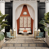 Ocean Club prémium kültéri kanapé elegáns mediterrán terasz enteriőrben