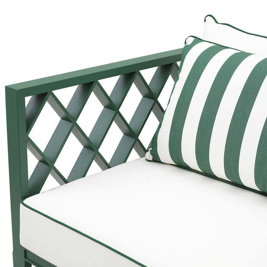 Ocean Club zöld kültéri kanapé ülőpárna részlet