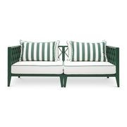 Ocean Club zöld kerti design kanapé 186 cm Sunbrella párnákkal elölnézet