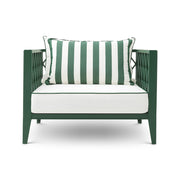 Ocean Club zöld kerti design fotel Sunbrella párnával elölnézet