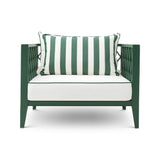 Ocean Club zöld kerti design fotel Sunbrella párnával elölnézet