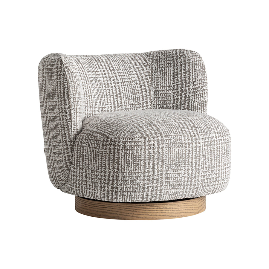 Oderzo szürke fotel oldalnézet fa talppal