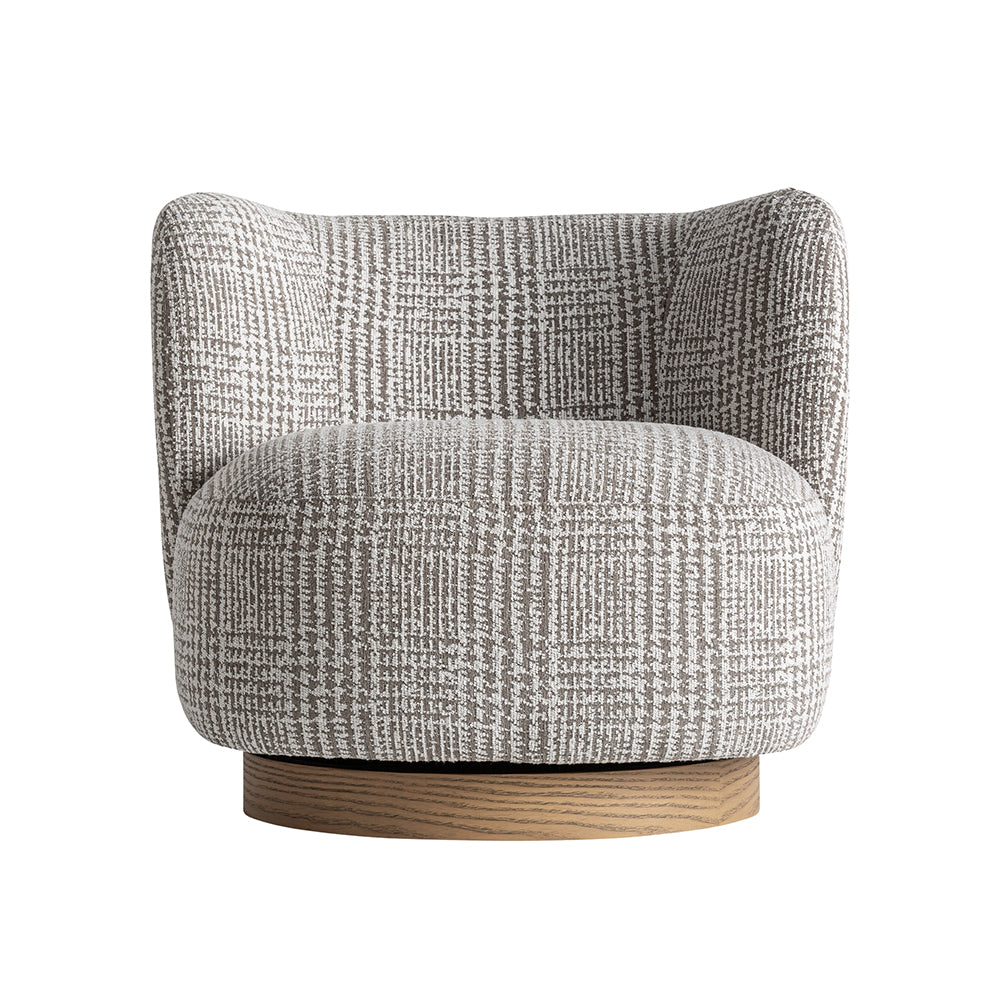 Oderzo forgó szürke design fotel elölnézet