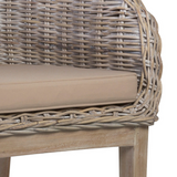 Rattan szék ülőpárna és ülőrész részlet