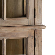 OLD FRENCH natúr fenyőfa vitrines szekrény 195 cm fa szerkezet részlet