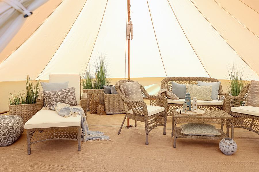 OLD FRENCH kültéri bútor szett sátor alatt