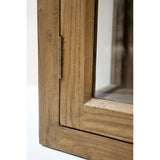 Old French vitrines szekrény fa felület és üvegajtó közeli részlet