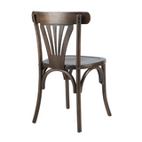 Old French szilfa bisztró szék hátulnézet