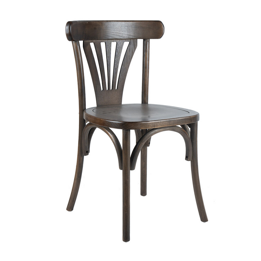 Old French szilfa bisztró szék elölnézetben
