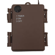 OLEA LED-es olíva girland elem- és időzítő doboza közelről