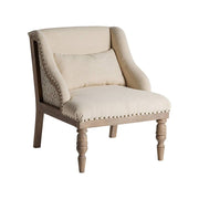 Objat bézs mangófa fotel elölnézetben