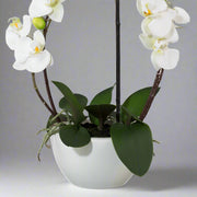 Real Touch fehér orchidea dekoráció, 52 cm magas