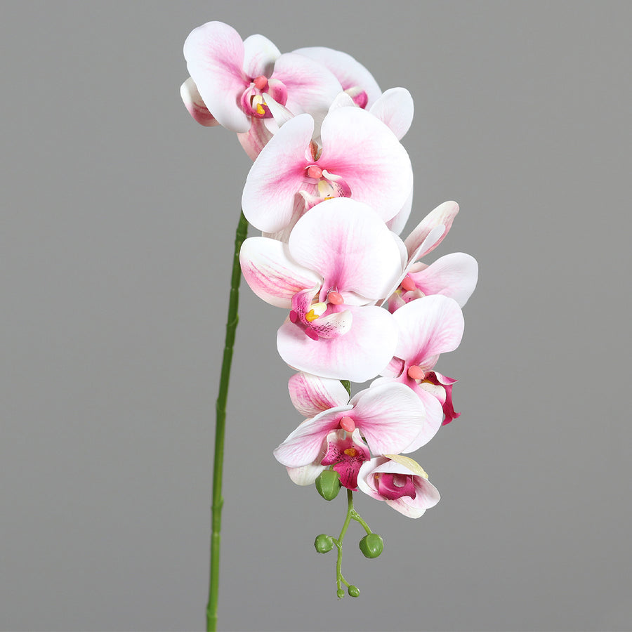 Hosszú szárú, Real Touch hatású halvány pink mű orchidea.