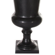 Alumíniumból készült,, fekete színű óriás kaspó-váza.