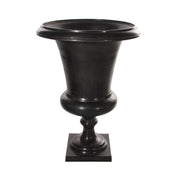 Alumíniumból készült,, fekete színű óriás kaspó-váza.