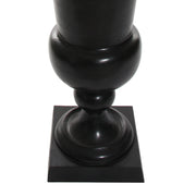 Öntött alumíniumból készült, kültérre is alkalmas, fekete színű óriás kaspó-váza .