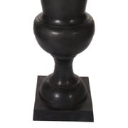 Alumíniumból készült,, fekete színű óriás kaspó-váza.